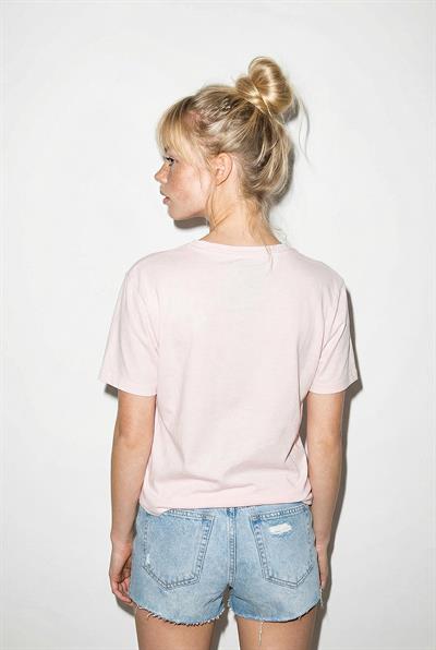 Kadın %100 Pamuk Italy Temalı Baskılı Premium Tasarım T-Shirt 1008 60282054 - Toz Pembe