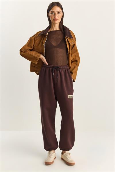 Kadın Basic Jogger Relaxed Polarlı Eşofman Altı 60283860 - Kahverengi