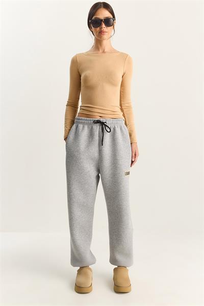 Kadın Basic Jogger Relaxed Polarlı Eşofman Altı 60283860 - Gri Melanj