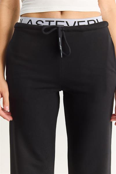 Kadın Beli Lastik Detaylı Bol Paça Eşofman Altı 6827 60283550 - Siyah