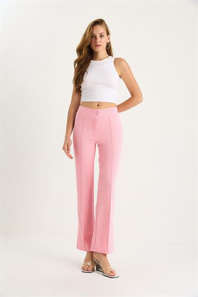 Kadın Çima Detaylı İspanyol Paça Pantolon 60283472 - Pembe