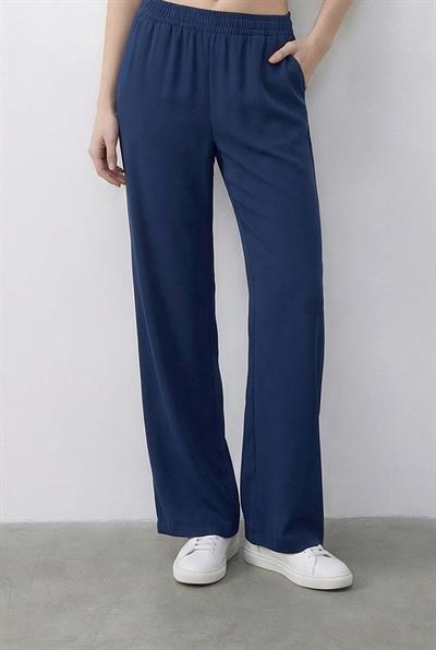 Kadın Fermuarlı Çift Cepli Ayarlanabilir Yelek Beli Lastikli Cepli Pantolon Modal Alt-Üst Takım 8051 60286045 - Lacivert