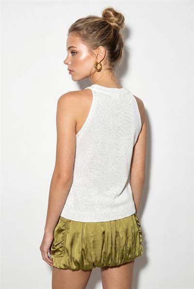 Kadın Halter Yaka Limon Baskılı Triko Pamuklu Bluz TK261059 60286222 - Ekru