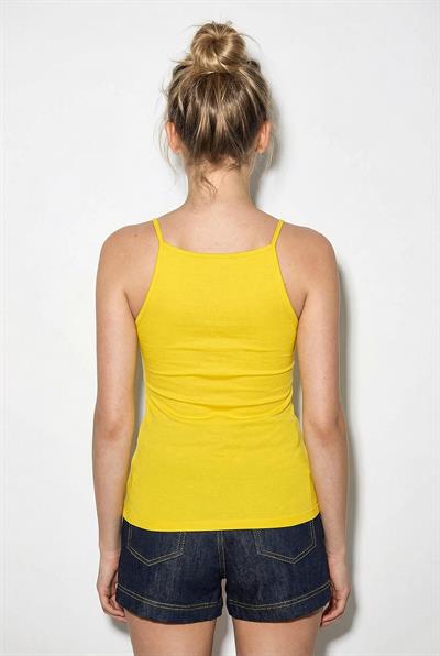 Kadın Halter Yaka Saran Basic Bluz 60251253 - Sarı