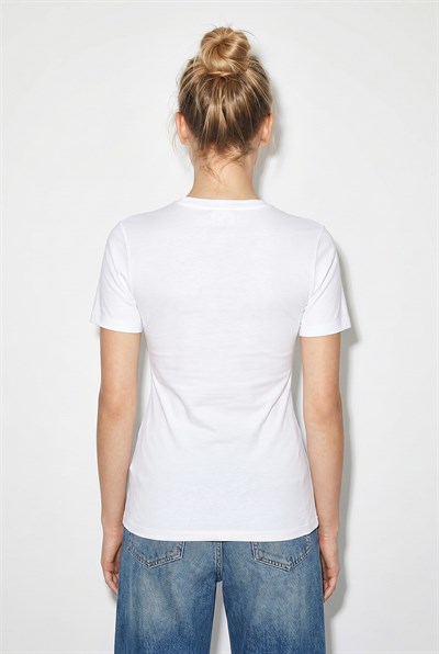 Kadın Kısa Kollu Bisiklet Yaka T-Shirt 60286903 - Beyaz