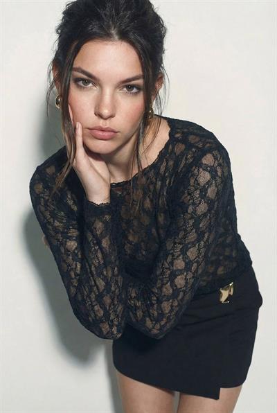 Kadın Likralı Transparan Dantel Bluz 6110 60283928 - Siyah