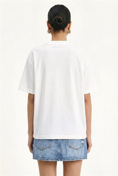 Kadın Penguen Baskılı Oversize Basic T-Shirt ÖT261008 60283985 - Beyaz