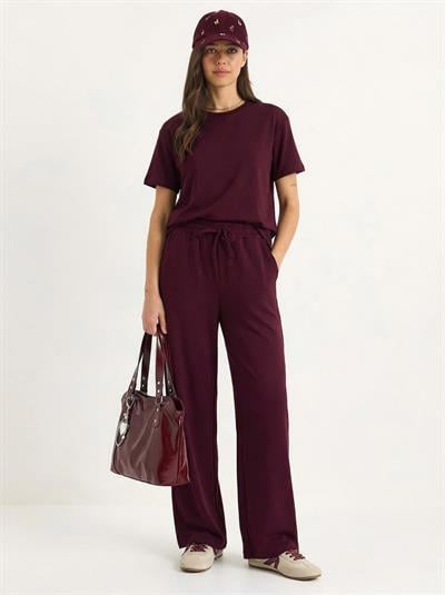 Kadın Rahat Esnek Modal Alt-Üst Takım 6126 60283949 - Mürdüm