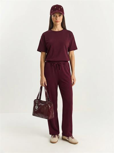 Kadın Rahat Esnek Modal Alt-Üst Takım 6126 60283949 - Mürdüm