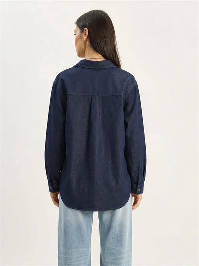 Kadın Regular Fit Denim Gömlek 7513 60283940 - Lacivert