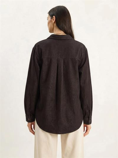 Kadın Regular Fit Denim Gömlek 7513 60283940 - Kahverengi