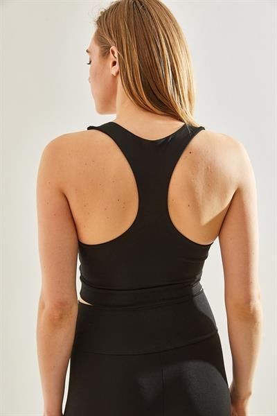 Kadın Sporcu Crop Atlet 60251252 - Siyah