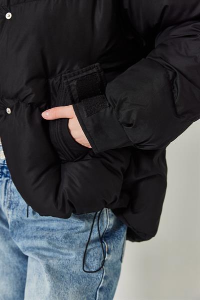 Kadın Kapişonlu Şişme Mont 2422 60451012 - Siyah