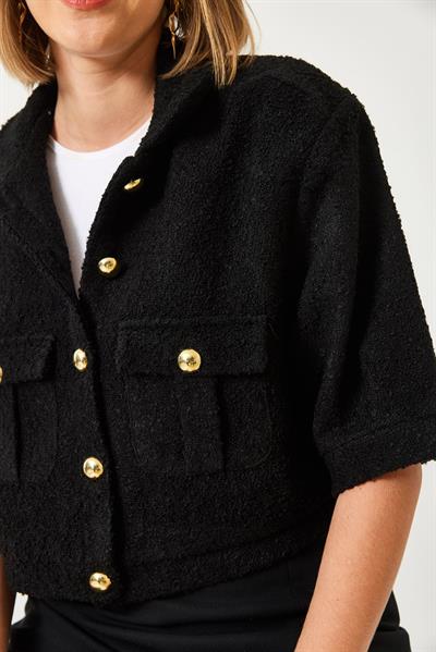 Kısa Kollu Ceket MBMS022 60501022 - Siyah