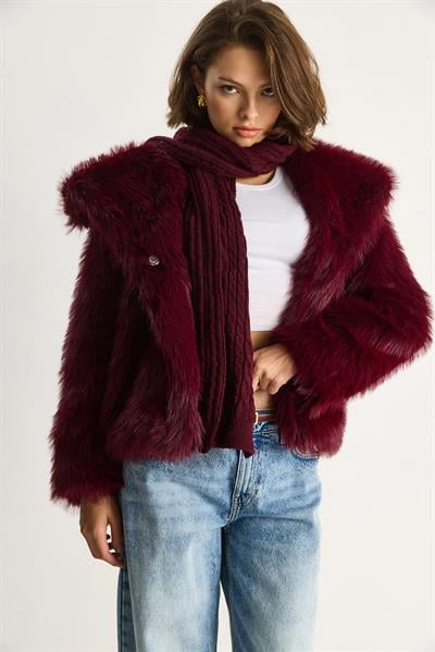 Kürklü Araboy Mont 2429 60351214 - Bordo