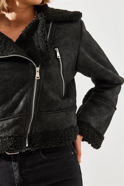 Lamine Biker Ceket 2416 60251780 - Siyah