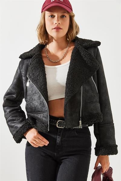 Lamine Biker Ceket 2416 60251780 - Siyah