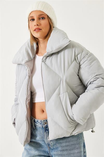 Kadın Oversize Şişme Mont 10191065 - Gri