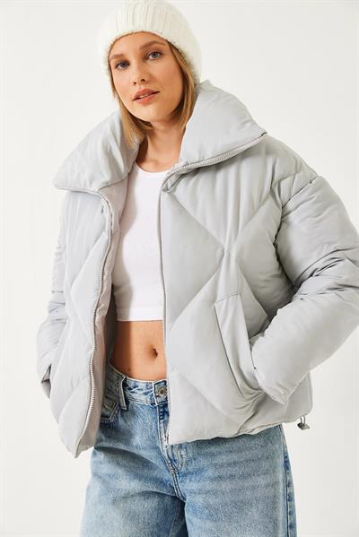 Kadın Oversize Şişme Mont 10191065 - Gri