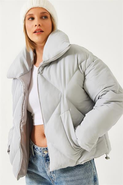 Kadın Oversize Şişme Mont 10191065 - Gri