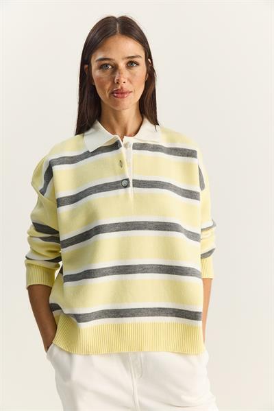 Polo Yaka Triko Kazak 241184 60261215 - Tereyağ