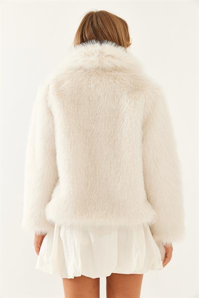 Premium Suni Kürk Ceket 60251922 - Bej