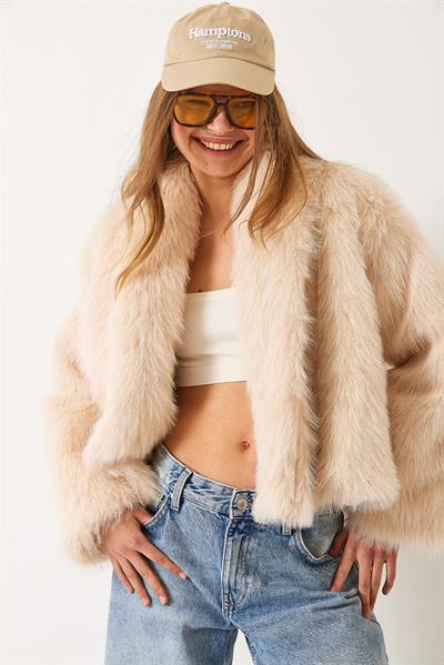 Premium Suni Kürk Ceket 60251922 - Bisküvi