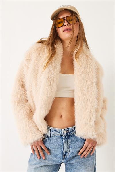 Premium Suni Kürk Ceket 60251922 - Bisküvi