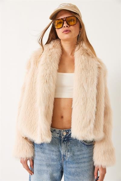 Premium Suni Kürk Ceket 60251922 - Bisküvi