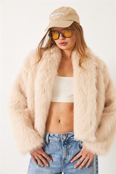 Premium Suni Kürk Ceket 60251922 - Bisküvi