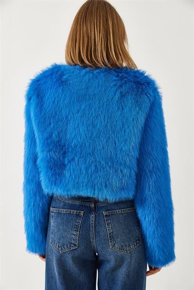 Suni Kürkllü Astarlı Mont 38119 60251968 - Saks