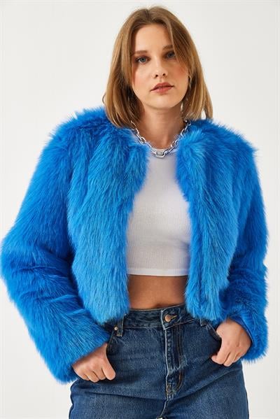 Suni Kürkllü Astarlı Mont 38119 60251968 - Saks