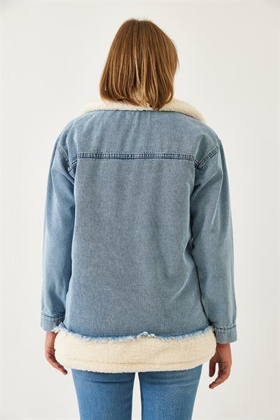 Tedy Astar Detay Dört Cepli Denim Mont 2471 60261105 - Bej-Mavi