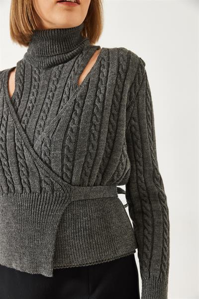 Kadın Triko İkili Takım 20247577 - Antrasit