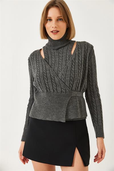 Kadın Triko İkili Takım 20247577 - Antrasit