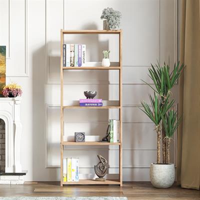  KTS3E Modern 5 Raflı Kitaplık - 54x155cm - Çam