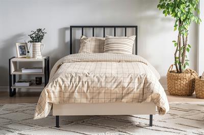 Ceramical KR1M Metal Başlıklı Karyola - 90x190 - Vizon Bej