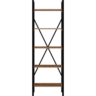 Ceramical Metal Ayaklı 5 Raflı Kitaplık - 60x180cm - Çam