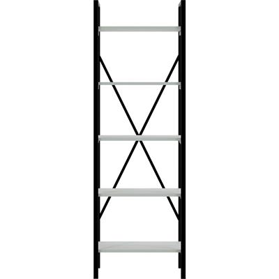 Ceramical Metal Ayaklı 5 Raflı Kitaplık - 60x180cm - Beyaz
