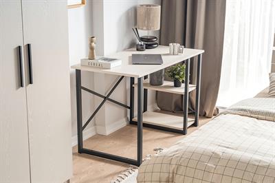 Ceramical MSR Raflı Çalışma Masası - 60x120 - Vizon Bej