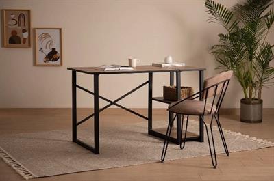 Ceramical MSR Raflı Çalışma Masası - 60x120cm - Ceviz