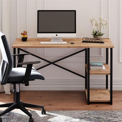 Ceramical MSR Raflı Çalışma Masası - 60x120cm - Çam