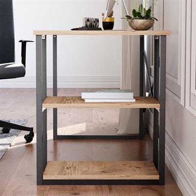 Ceramical MSR Raflı Çalışma Masası - 60x120cm - Çam