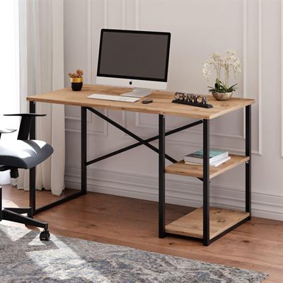 Ceramical MSR Raflı Çalışma Masası - 60x120cm - Çam