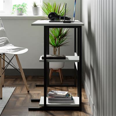 Ceramical MSR2 Metal Ayaklı Bilgisayar Çalışma Masası - Beyaz