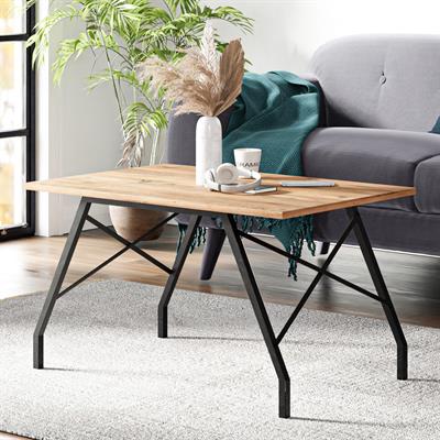 Ceramical OS2 Modern Metal Ayaklı Orta Sehpa - Çam