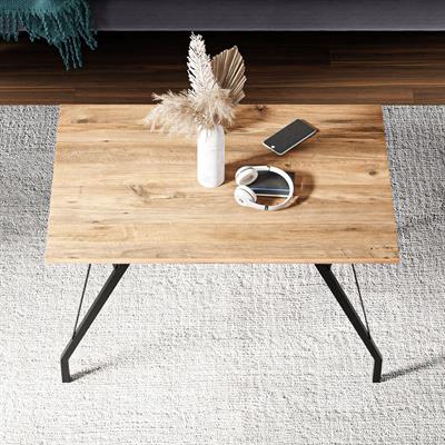 Ceramical OS2 Modern Metal Ayaklı Orta Sehpa - Çam