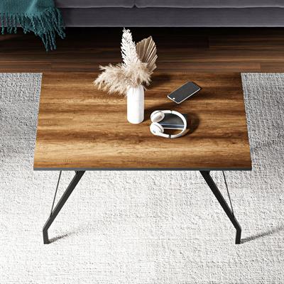 Ceramical OS2 Modern Metal Ayaklı Orta Sehpa - Ceviz