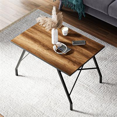 Ceramical OS2 Modern Metal Ayaklı Orta Sehpa - Ceviz