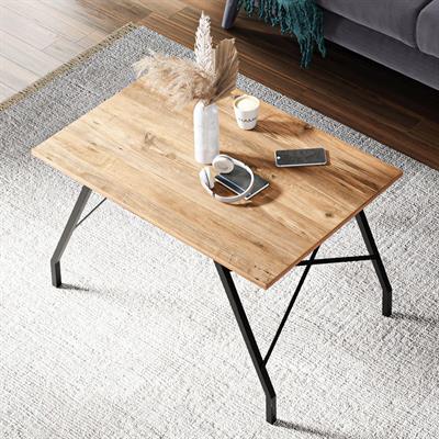 Ceramical OS2 Modern Metal Ayaklı Orta Sehpa - Çam